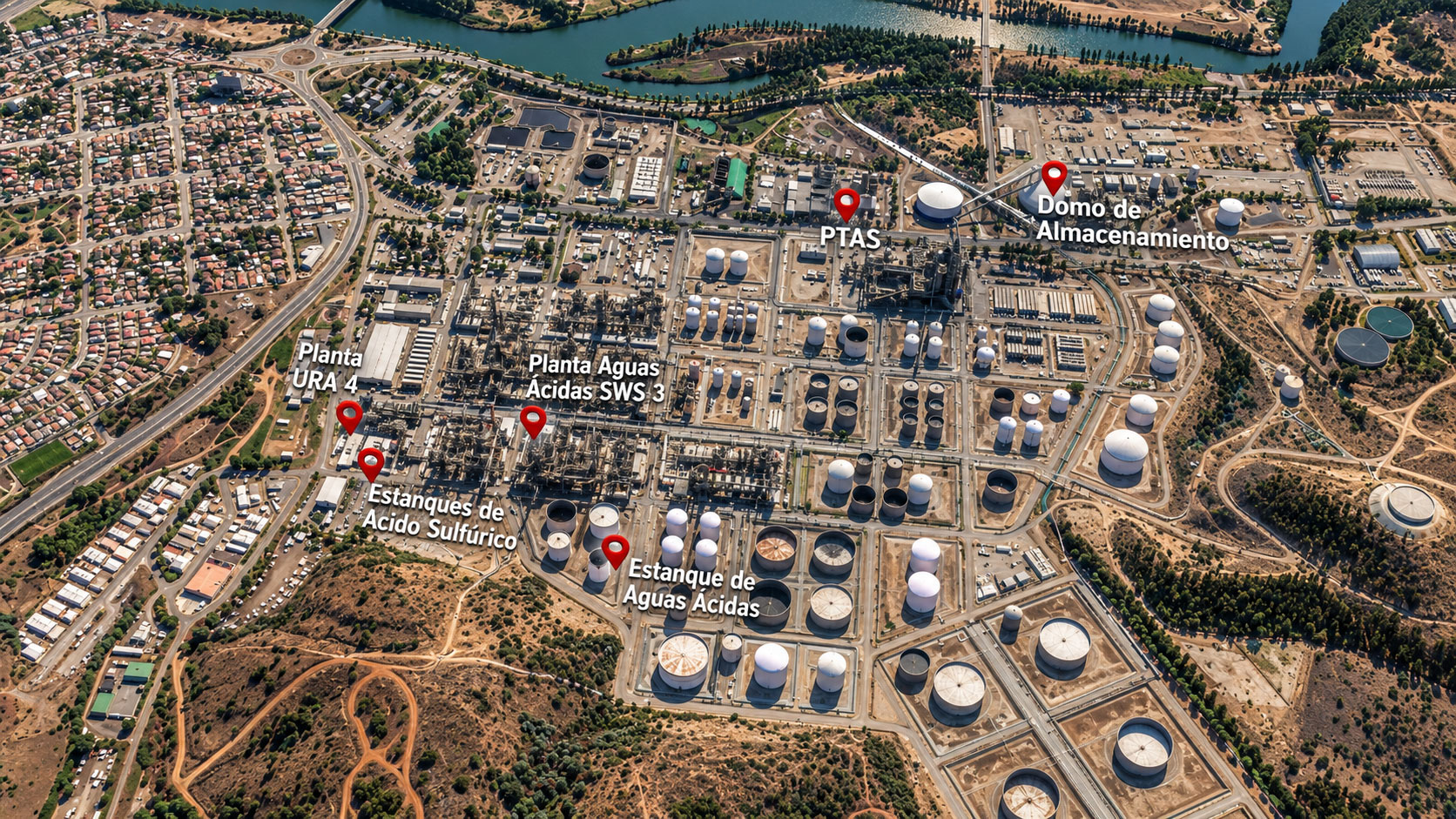 Visualización 3D de proyecto de energía y minería