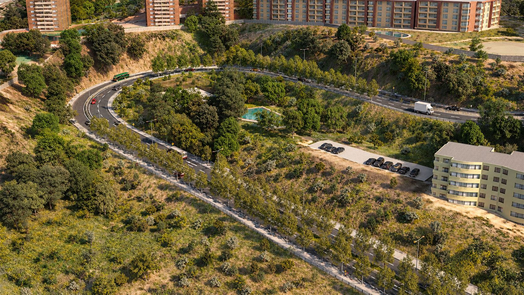 Visualización 3D de proyecto de infraestructura
