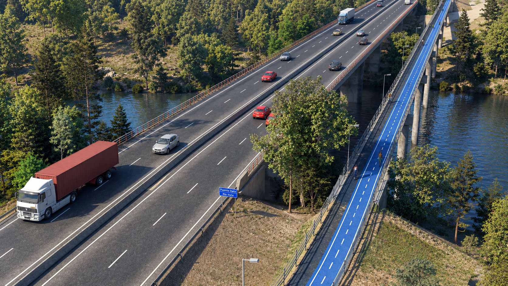 Visualización 3D de proyecto de infraestructura
